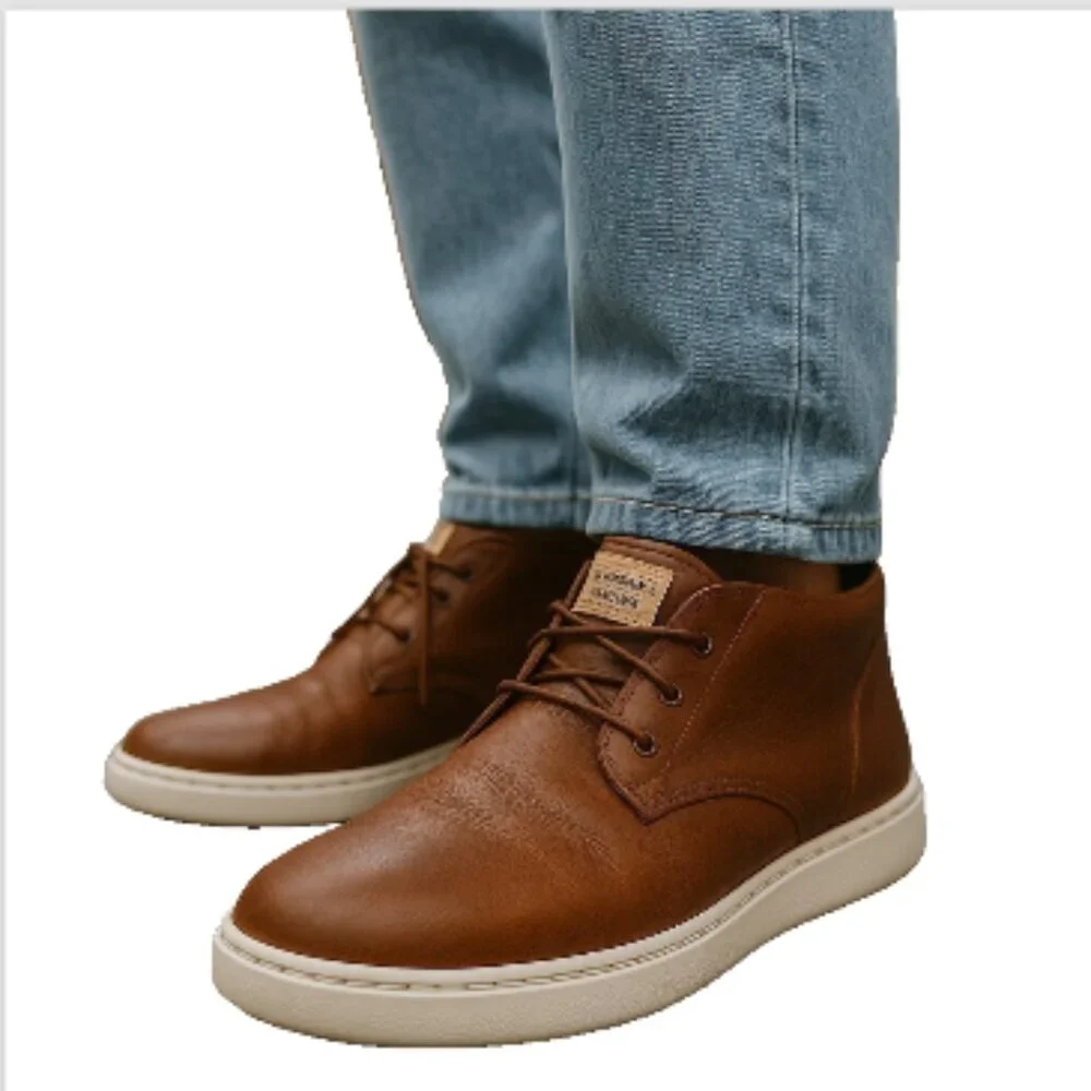 Levi’s Men’s Sneakers Size 12 Brown Faux Leather Casual Lace Up Comfort Shoes